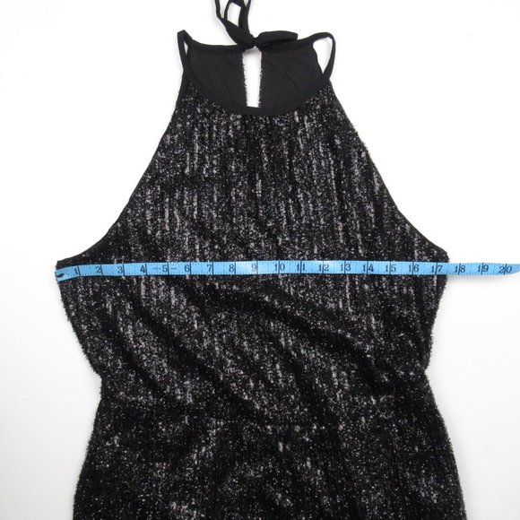 Anthropologie Maeve Sequin Disco Jumpsuit Black - Size 12 - Picture 6 of 15